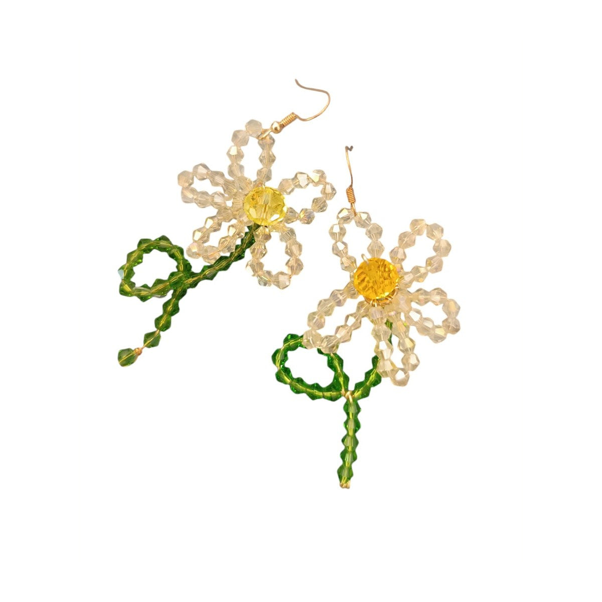 Beaded flower earrings