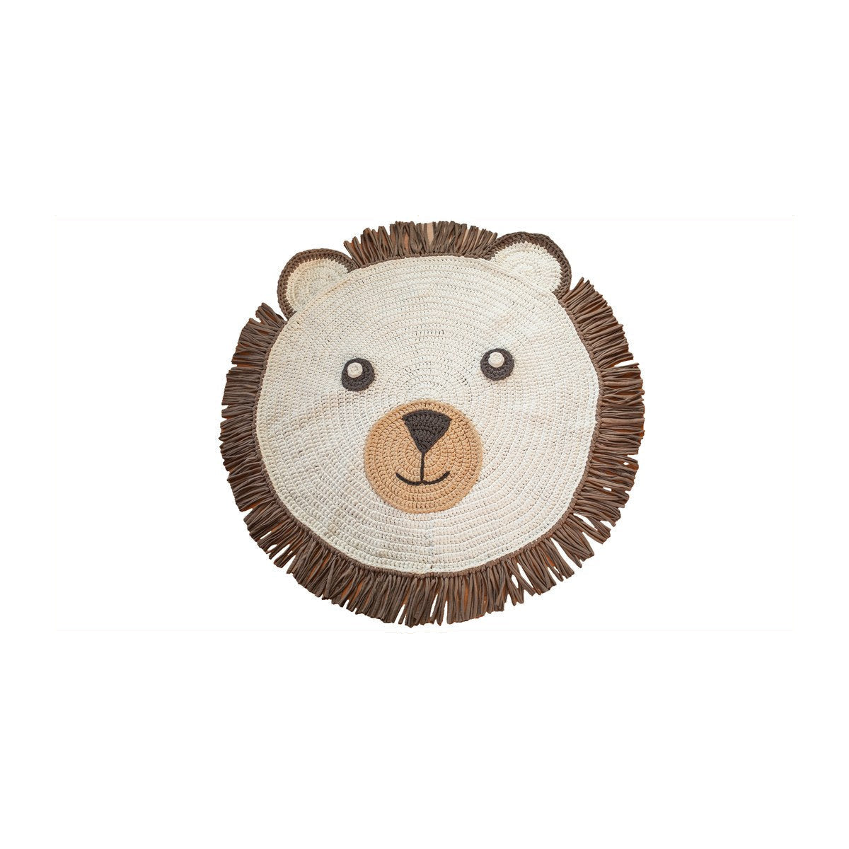 Lion crochet baby rug