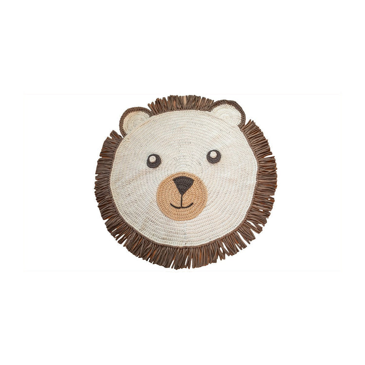 Lion crochet baby rug