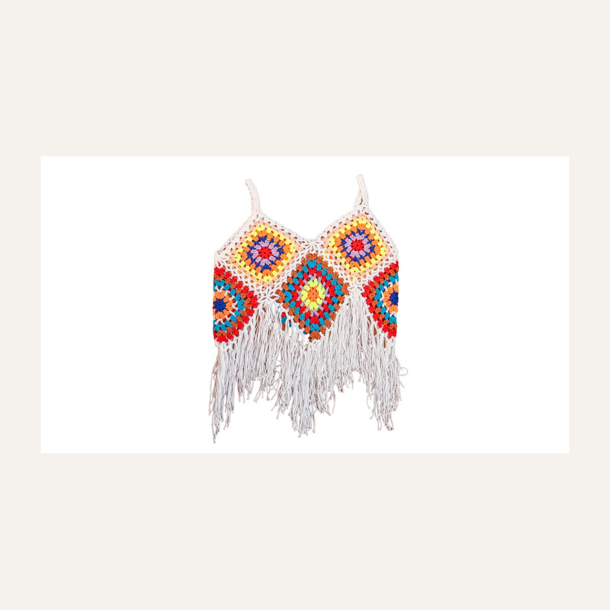Aphro's V-Tassels Crochet Top
