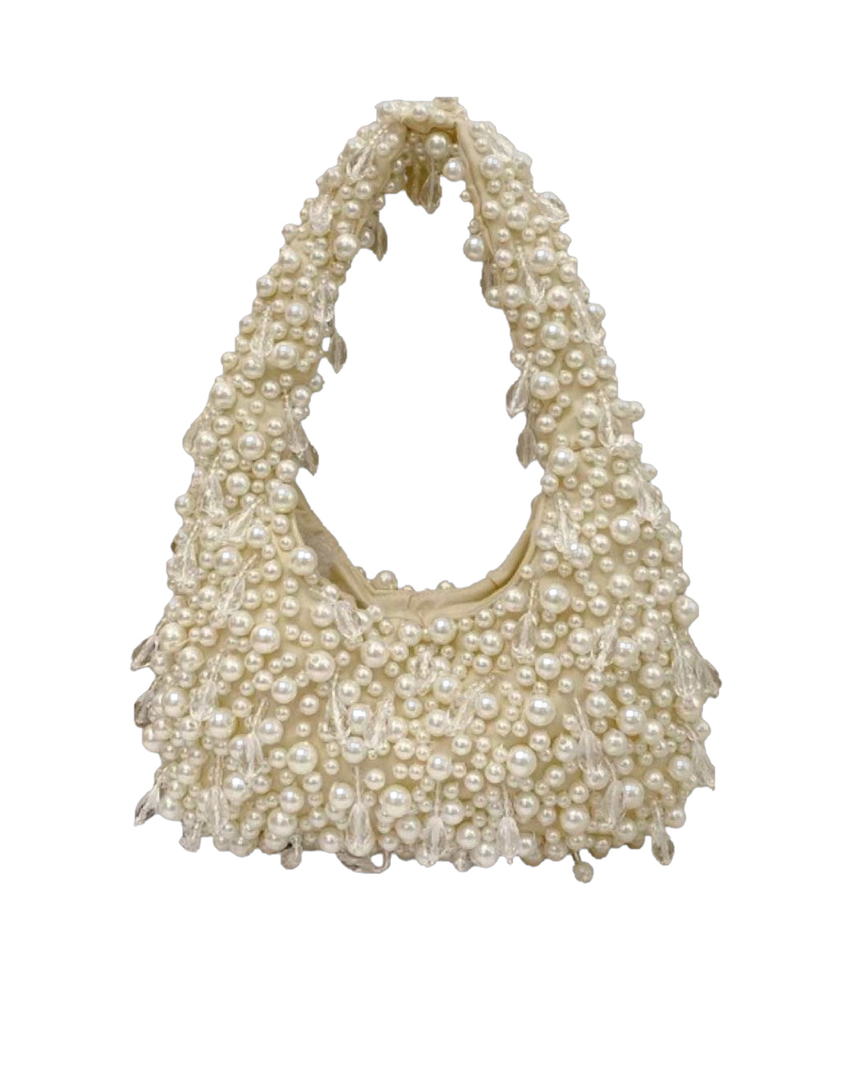 Callista – faux pearl hobo bag, studio shot