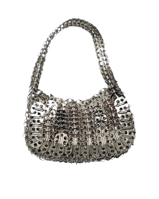 Eris Mini – polished steel bag, studio shot