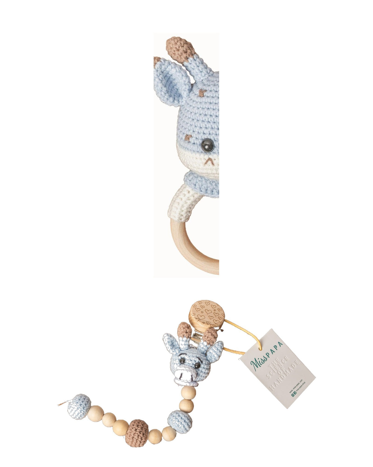 Giraffe 2-Piece Baby Set – blue baby set, group shot