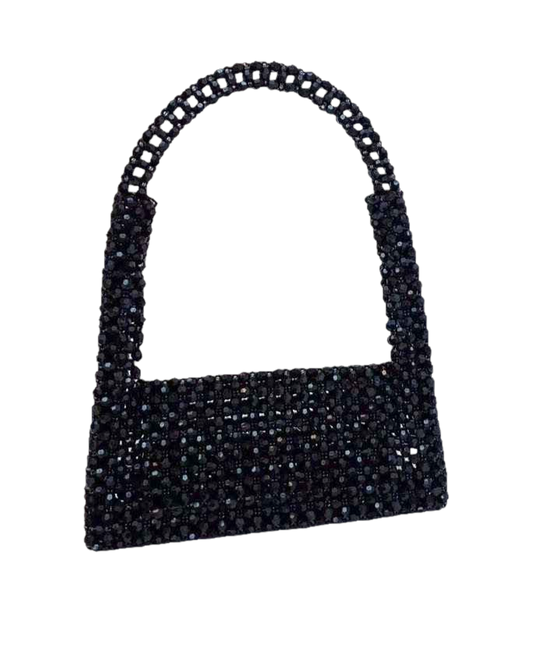 Noir – acrylic baguette bag, studio shot