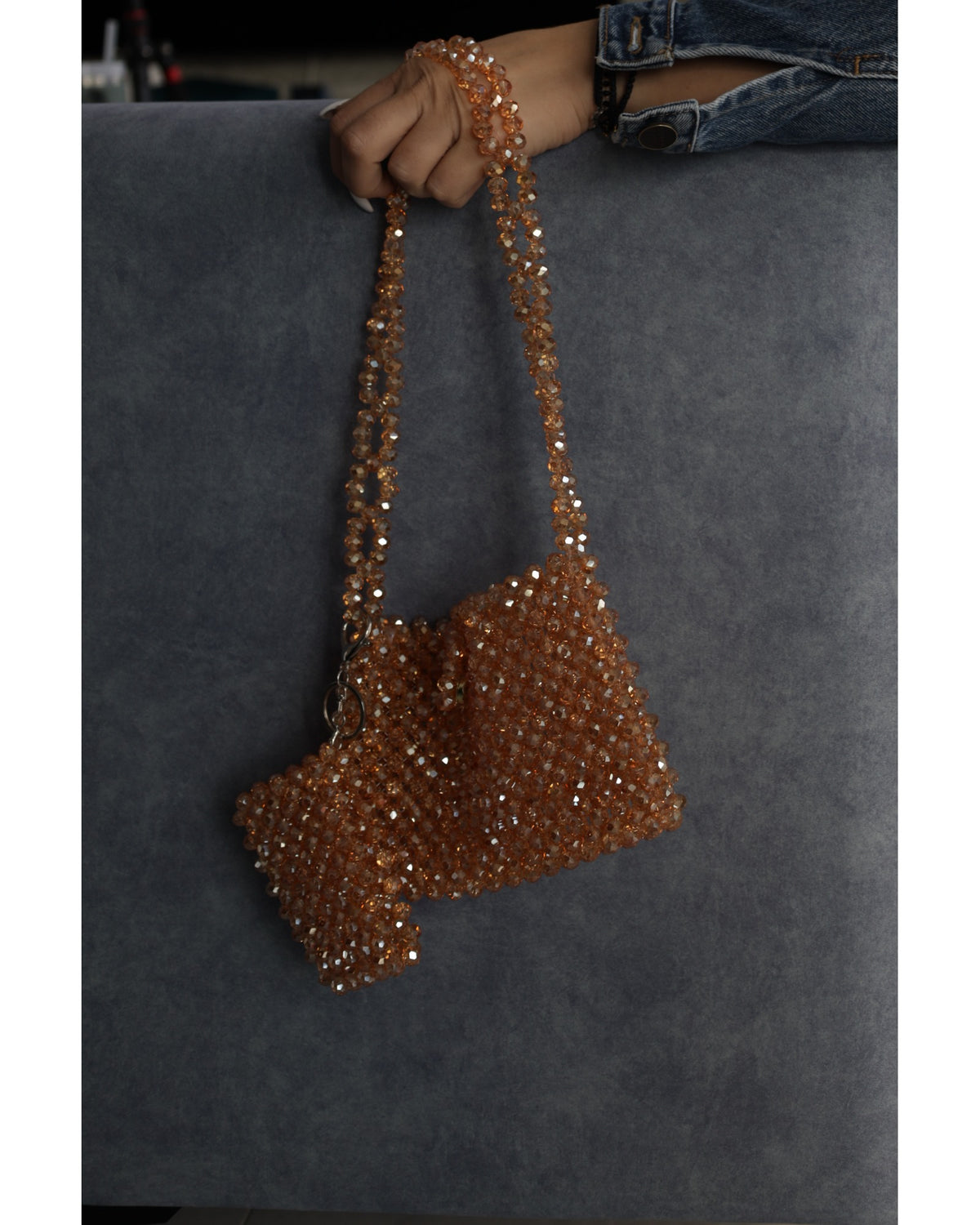 Nyra Mini – glass crystal bag, lifestyle shot