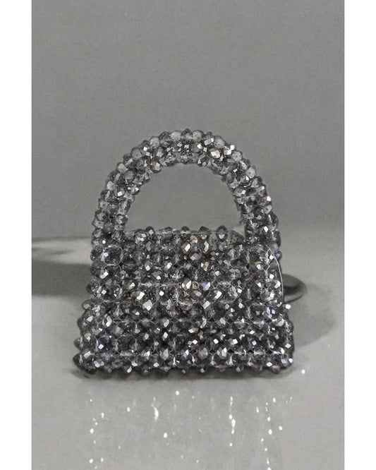 Nyx – glass crystal clutch bag, studio shot