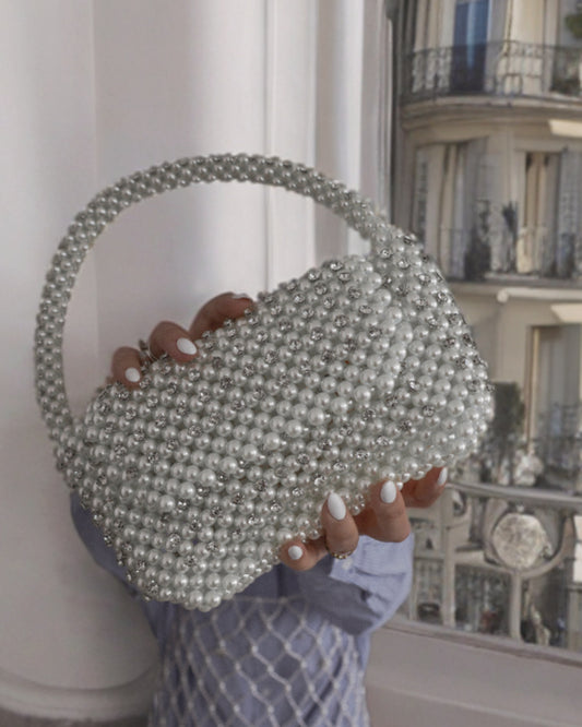 Diana – faux pearl bag, lifestyle shot