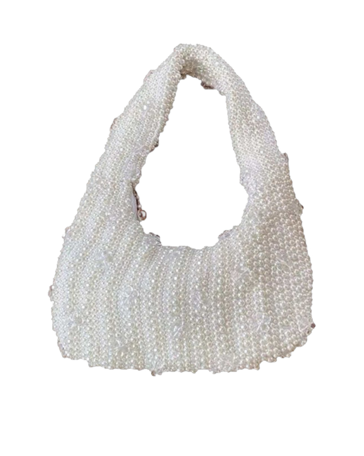 Regalia – faux pearl hobo bag, studio shot