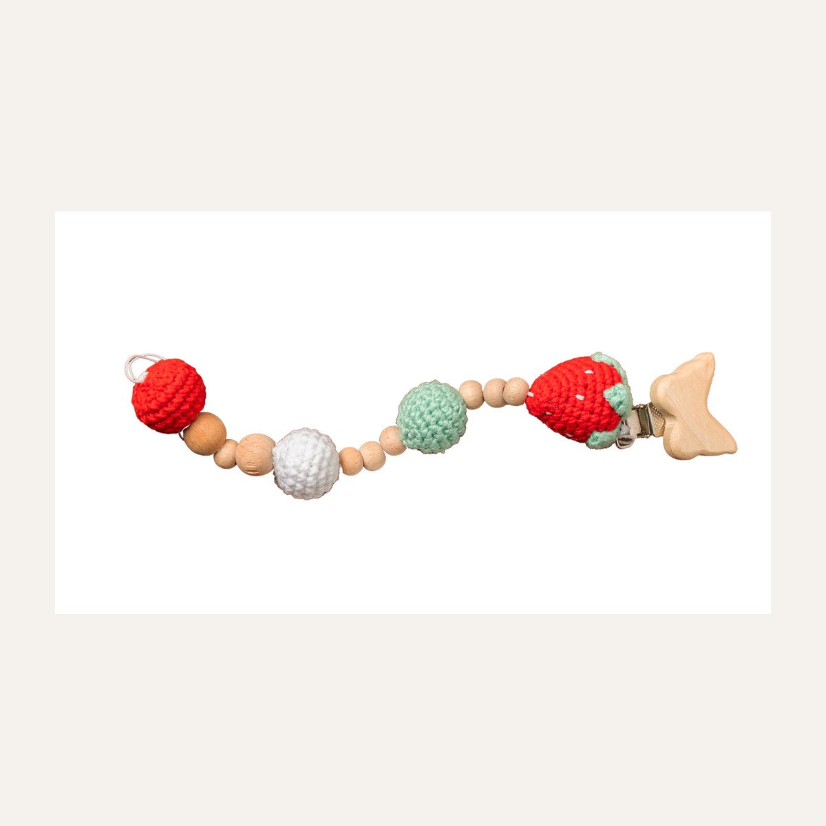 Strawberry Pacifier Clip